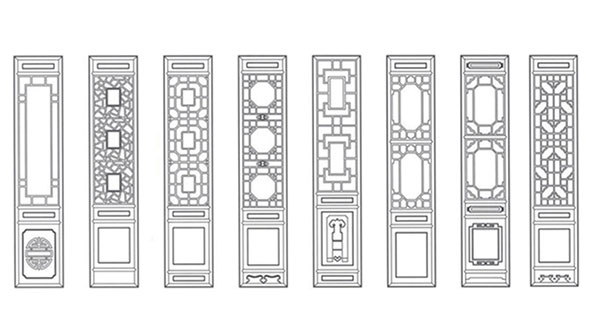 安龙喜迎门中式花格CAD设计图样式大全